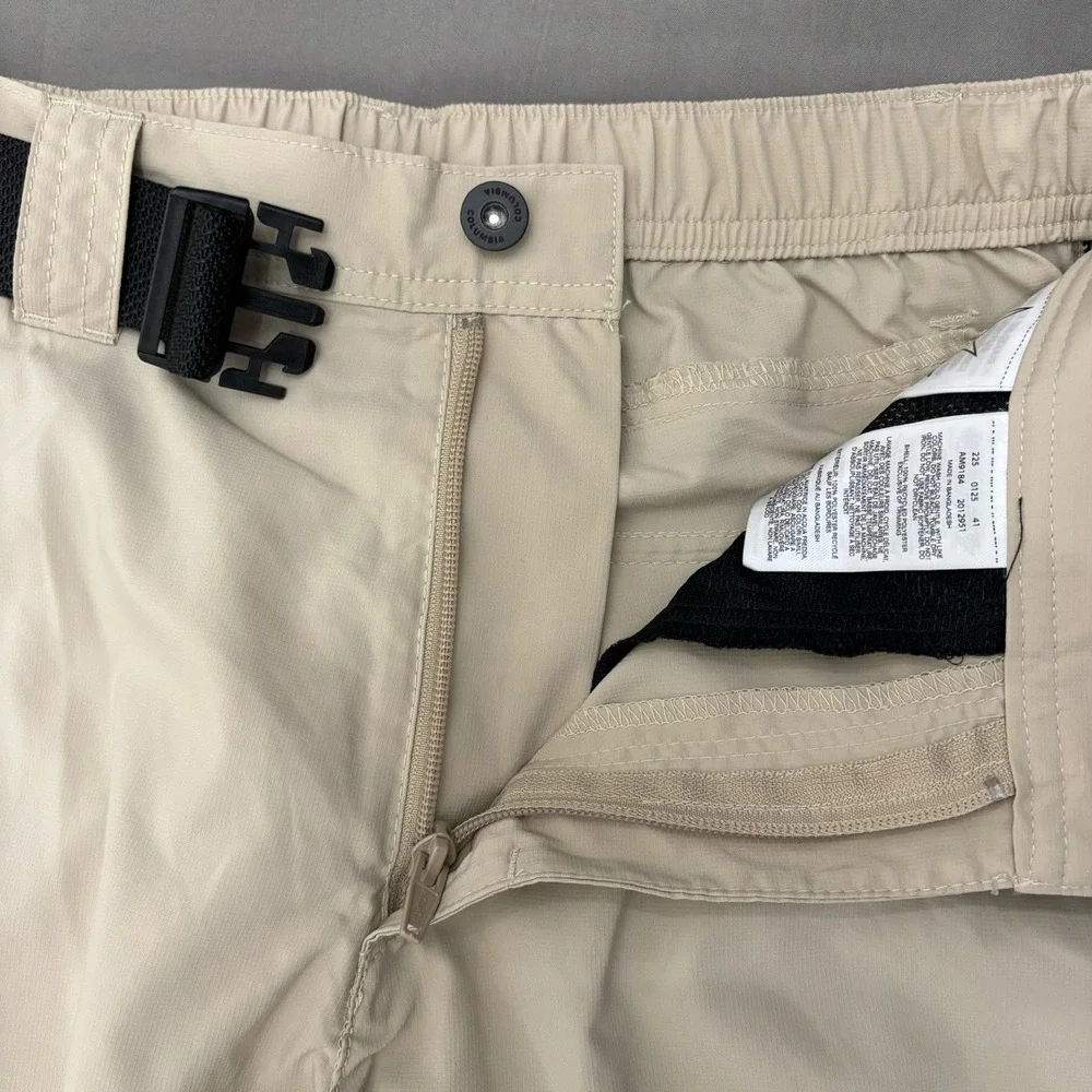 Columbia Men's Cargo Pants with Belt Size 28W 30L Hiking Outdoors Fishing